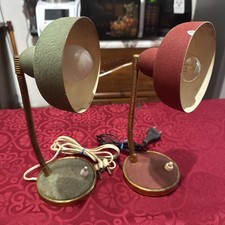 2 Lampade Da Tavolo - Abat Jour - Orientabile - Anni 50/60 - Vintage