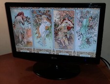 Monitor LG Flatron M197WD Nero Rosso Funzionante + AUDIO IN (RGB/DVI) Cable