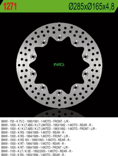 Disco freno anteriore bmw k - ng,