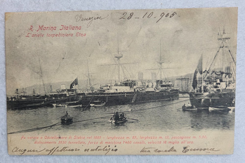 Cartolina regia marina nave - cartolina,