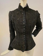 GIACCA INTRICATA VITTORIANA DEL XIX SECOLO SPESSA SOUTACHE BUSTLE BACK