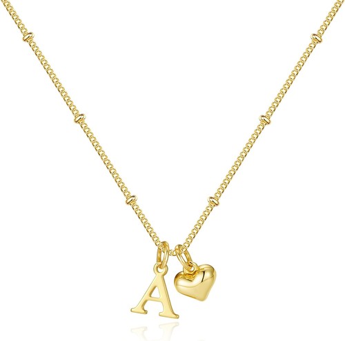Collana iniziale cuore - collana, da