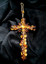 (UGO CORREANI?) SPETTACOLARE BIJOUX A FORMA DI CROCE PETTORALE, PEZZO UNICO.