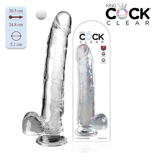 Grande dildo trasparente cm - grande,