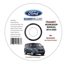 Ford Transit Ecotech mk8 (2016-2020)  manuale officina repair manual on cd