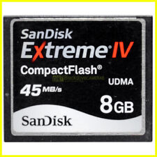 Scheda di memoria compact flash Sandisk Extreme IV 8Gb  45Mb/s Memory Card. CF