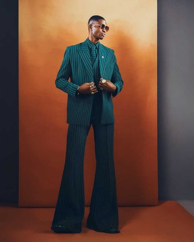 Cool tuta uomo verde gessato - verde,