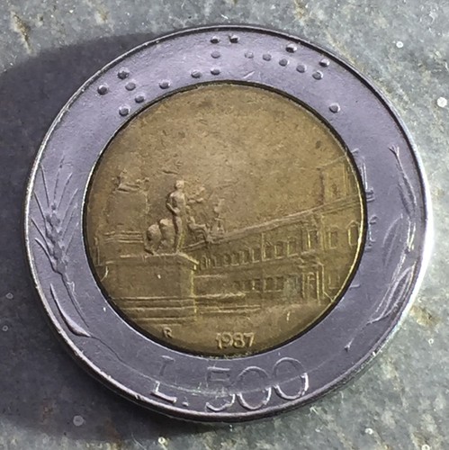 Moneta 500 lire - lire, 1987