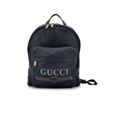 Autentica borsa a tracolla Gucci in pelle nera con stampa logo classico