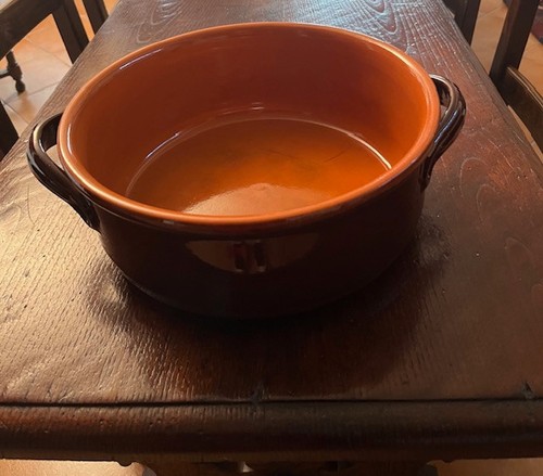 Tegame terracotta usato - , cm
