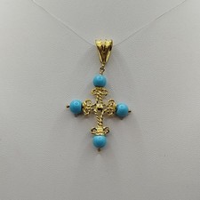 Ciondolo di Turchese e Oro 18k