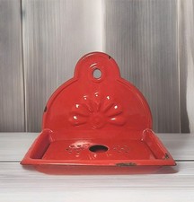Vtg CHERRY RED METAL LIDDED