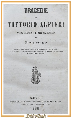 Tragedie vittorio alfieri - di,