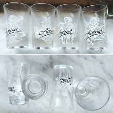 4 BICCHIERINI  PUBBLICITARI AMARO AVERNA ASSORTITI MAI USATI DA COLLEZIONE O BAR