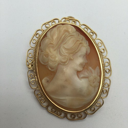 Ciondolo spilla oro - spilla,, giallo