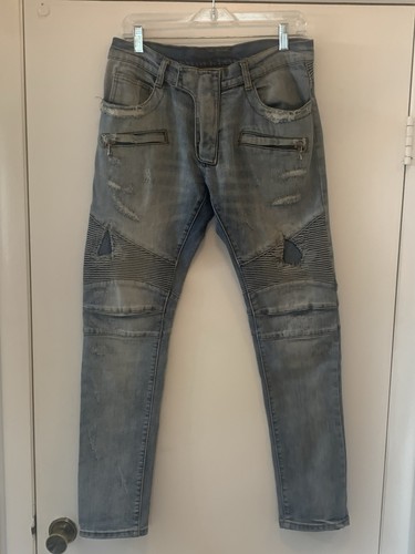 Balmain biker jeans uomo - uomo, 30