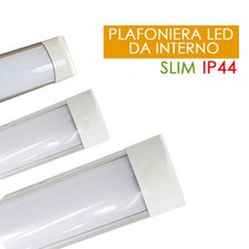 PLAFONIERA LED SLIM 30 60 120 150 CM LUCE SOFFITTO LUCE FREDDA BLU ROSSA VERDE
