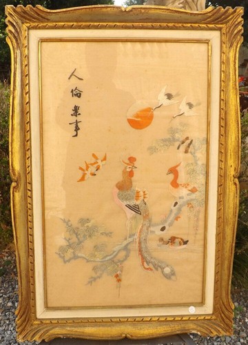 Quadro ricamato seta - su,