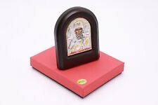 7,5" San Nicola argento 950 icona Terra Santa ortodossa bizantina legno oro