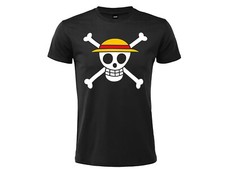 T SHIRT ONE PIECE LOGO ORIGINALE Manga adulto/a Nuovo Maglia 100% Cotone