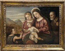 Sacra Famiglia, olio su tavola - Scuola veneto-dalmata, XVI secolo