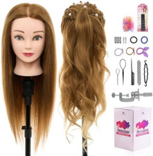 Neverland Testa per Parrucchieri 24" 60% Capelli Veri Testina Parrucchiere Capel