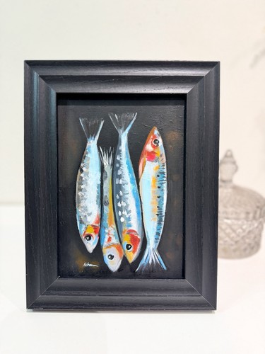 Quadro olio pesce - , sardine