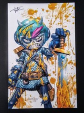 Edizione limitata Quested Battle Damaged 11"x17" stampa Tyler Kirkham firmata + certificato di autenticità
