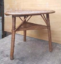 Tavolino In Vimini Vintage Da