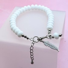 Bracciale con perle in vetro e