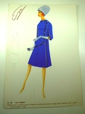 DISEGNO SKETCH MODA VINTAGE ITALIAN FASHION DESIGN 1950 1960 60S 50S BOZZETTO