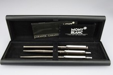 Montblanc "Noblesse" Parure-Platinum Stilografica+Penna Sfera+Matita Nib "F" 80s