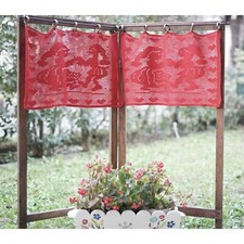 COPPIA TENDINE NATALIZIE UNCINETTO 55x34cm