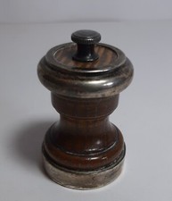 Vecchio Macina Pepe Argento 925 Legno TRE SPADE Italy cm 6,5 Macinino