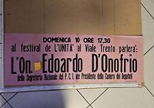 MANIFESTO POLITICA EDOARDO D'ONOFRIO SEGRETARIO GENERALE PCI VITERBO