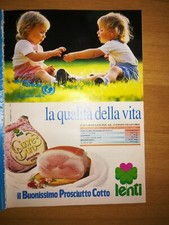 PROSCIUTTO COTTO LENTI Pubblicità Advertising Werbung Publicitè1992