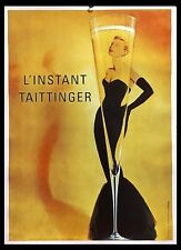 1980ca * Manifesto Originale "L'Instant Taittinger - Grace Kelly, Champagne" (A-