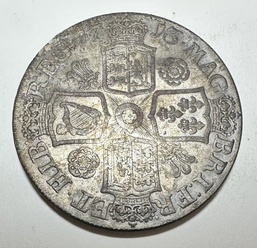 Mezza corona argento - corona, 1713
