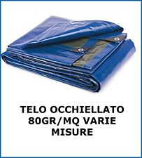 Telo Pvc Telone Occhiellato Impermeabile Copri Tutto varie misure 80gr copertura