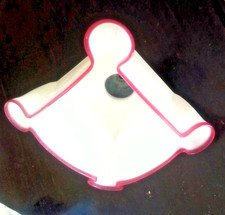 PARALUME VINTAGE anni 20 IN VETRO OPALINO BIANCO perfilo amaranto FORO MONTAGGIO