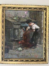 quadro antico olio su tela