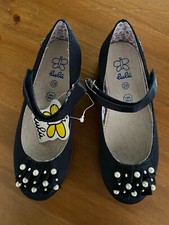 Bellissime ballerine in raso bambina blu Lulù nuove numero 29