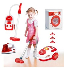 set gioco pulizie per bambini set aspirapolvere lavatrice e ferro da stiro gioco