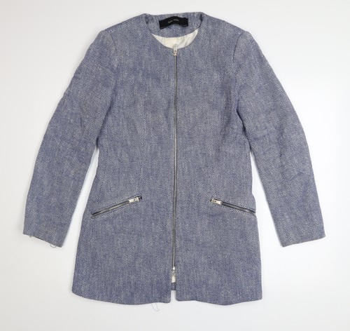 Cappotto donna zara blu tweed - donna,