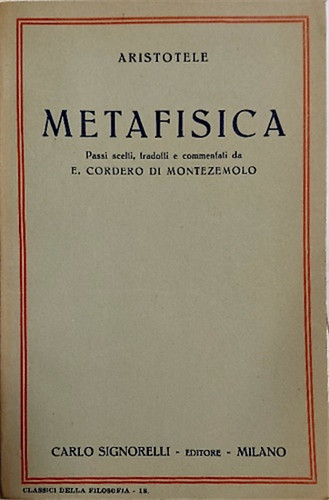 Aristotele metafisica - metafisica.,