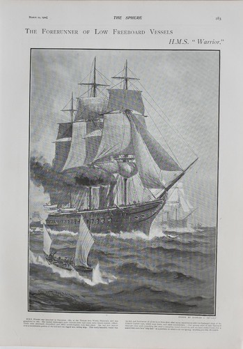 1902 print hms warrior - print,
