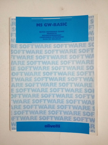 Libro basic olivetti - libro, gw-basic