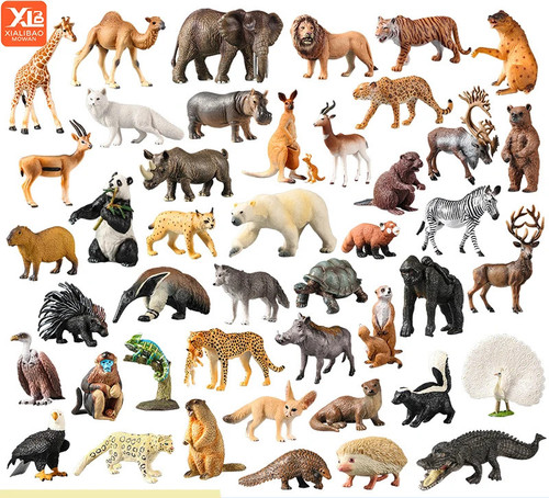 Lotto modellini miniature zoo