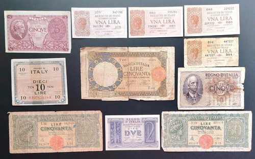 Lotto banconote regno - banconote,
