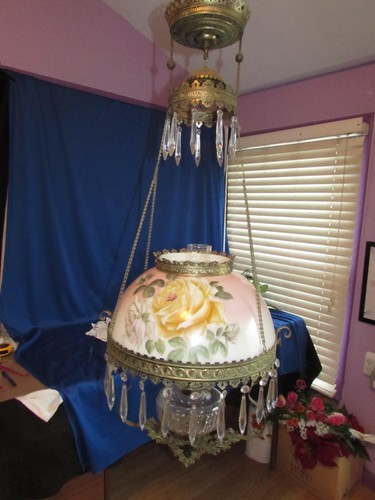Antica luce olio vittoriana - ad,